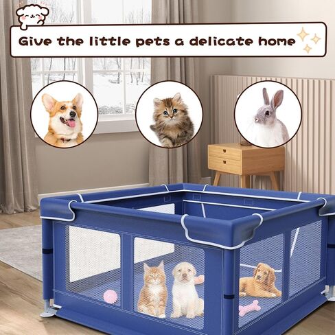 Dog Playpen 42 × 42 بوصة ، و Puppy Playpen مع بوابة الجراء ، والكلاب الصغيرة والمتوسطة ، و Pet Playpen للهواء الطلق والداخل in Kuwait