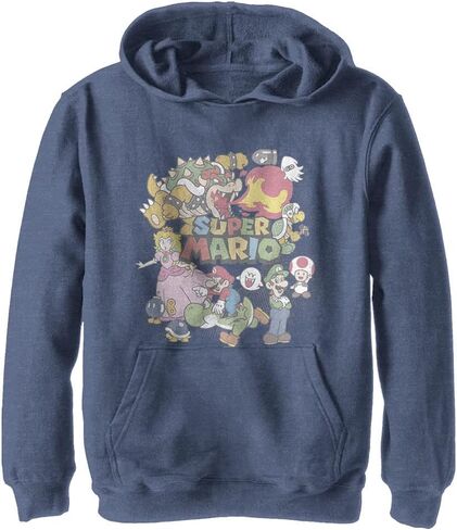 Nintendo Kid's Color Collage T-Shirt, Charcoal Heather, Medium in Saudi Arabia