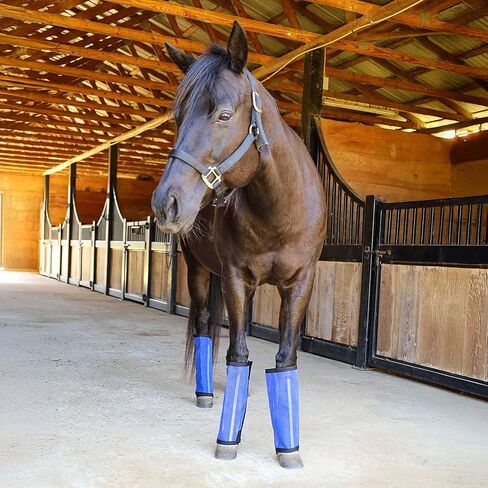 Jeffers Romper Stomper Fly Boots for Horses - Grey, Large – Breathable Mesh Leg Wraps for Insect Protection, Stable Accessories for Summer Turnout, Ride Gear, Horse Hoof & Leg Care - 4 Pack in Kuwait