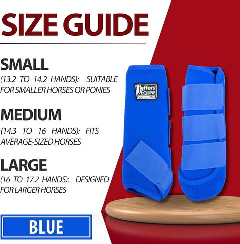 Jeffers Expression Protective Horse Boots,1 Pair, Medium - Safe Neoprene Leg Guards, Durable Strap Closures, Front & Hind Support, Equestrian Accessories for Travel & Riding - Thunderbird in Kuwait