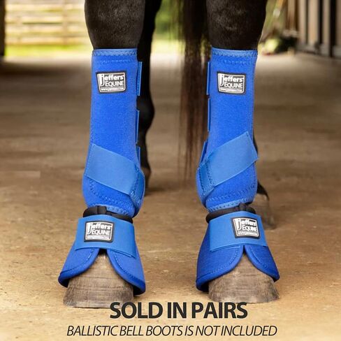 Jeffers Expression Protective Horse Boots,1 Pair, Medium - Safe Neoprene Leg Guards, Durable Strap Closures, Front & Hind Support, Equestrian Accessories for Travel & Riding - Thunderbird in Kuwait