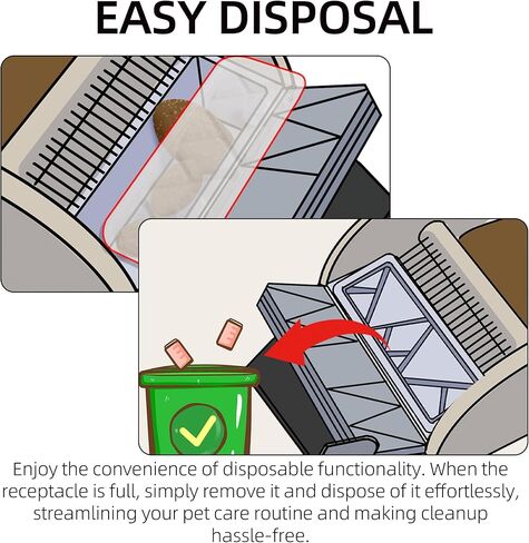 20-Pack Disposable Litter Box Waste Receptacles Compatible with Littermaid Waste Receptacles Fits 1St/2nd Edition Automatic Cat Litter Box, Come with 20pcs Liners & 20pcs Carbon Filters in Kuwait