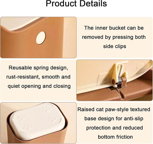 Cat Litter Trash Can Mini Countertop Cat Litter Disposal Bin with Press Type Lid Pet Poop Trash Can Includes 60 Refill Bags (Blue) in Saudi Arabia
