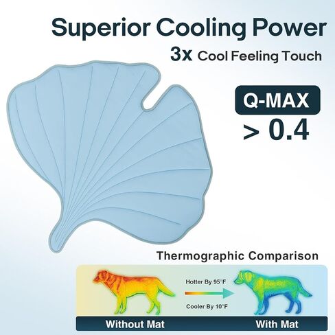 Dog Cooling Mat - Large Leaf Shaped, Washable, Non-Slip, Summer Pad for Dogs and Cats, Lightweight in Saudi Arabia