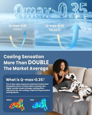 XL Cooling Dog Bed, 45 x 37 inch Waterproof Couch Cover for Dogs Washable, Non-Slip Bottom Self Cooling Mat for Dogs, Durable & Non-Gel, Dog Couch Bed for Sofa Floor Car, Metallic Grey in Saudi Arabia