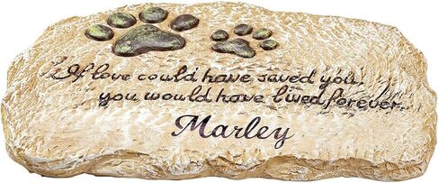 Fox Valley Traders Custom Forever Pet Memorial Garden Stone, Customized Indoor/Outdoor Décor, Crafted with 100% Resin, Loss of Pet Sympathy Gift – Measures 12" Long x 7 ½" Wide x ½" High in Kuwait