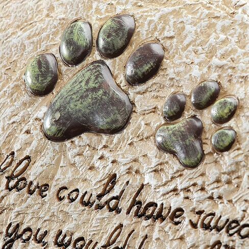 Fox Valley Traders Custom Forever Pet Memorial Garden Stone, Customized Indoor/Outdoor Décor, Crafted with 100% Resin, Loss of Pet Sympathy Gift – Measures 12" Long x 7 ½" Wide x ½" High in Kuwait