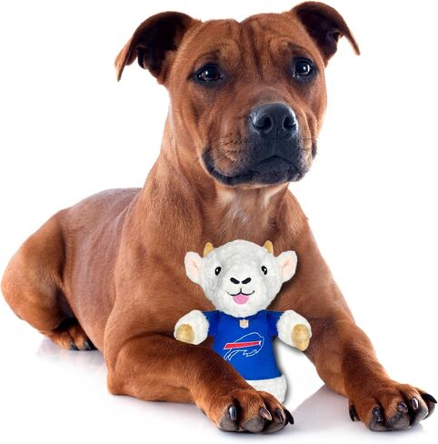 Pets First NFL Kansas City Chiefs Toy Plush Toy للكلاب والقطط مع Squeaker ، يرتدي قميص فريق! متعة ورياضة على شكل الماعز لعبة مضغ ، لعبة الحيوانات الأليفة التفاعلية in Kuwait