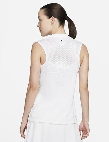 Nike Womens Dri-FIT ADV Ace Sleeveless Golf Polo Shirt, White in Saudi Arabia