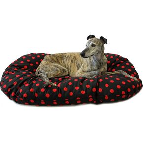 Polka Dot Basket Liner, 86 cm, Black/White