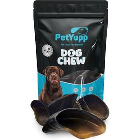 Water Buffalo Hooves for Dogs | Pack of 10 | All Natural, High Protein, Low Fat & Easy to Digest Dog Chews for Large Dogs & Aggressive Chewers | Promotes Dental Health & Chewing Excersice