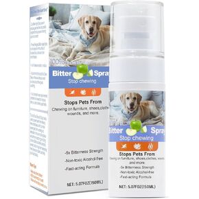 Effectively | Bitter Apple Spray for Dogs to Stop Chewing, NO Chew Spray for Dogs Protect The Safety of Furniture and Your Belongings, Prevent Licking Injuries Blue