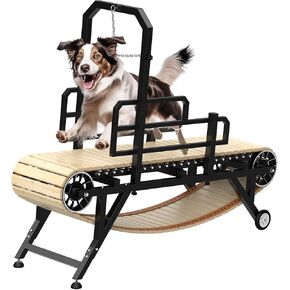 Pro 69" Dog Treadmill for Medium Large Dogs, 4 Level Adjustable Ramp Canine Dog Trotter, Easy to Move Slatmill for Dog Exercise Indoor & Outdoor, Up to 330LB