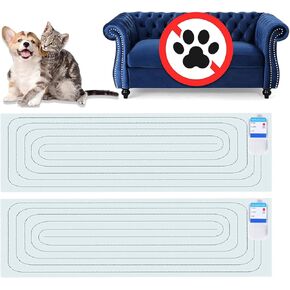 PAPARELA Scat Shock Mat for Dogs and Cats Indoor, Pet Shock Mats for Training Pets, Electric Repellent Mat Keeps Dogs and Cats Off Counter, Couch and Sofa, 3 Training Modes (60"x 12" Two Pieces)