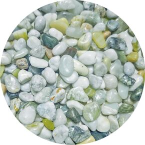 8-12mm Green Agate Stones 2LBS Polished Tumbled Pebbles Crystals Top Soil Hydroponics Rocks for Plants, Fish Tank, DIY Handmade, Home Decor, Vase Filler, Landscaping