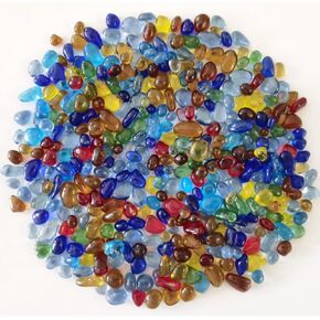 Keedolla 5 LB Glass Fish Tank Gravel Aquarium Betta Bowl Fish Tank Rocks Gems Marbles Pebbles Gravel with No Clear Stones - Colorful