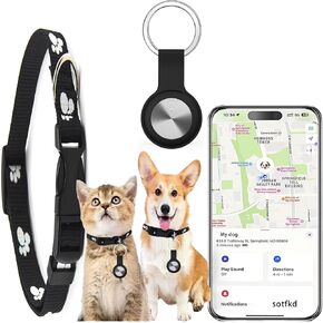 Dog Tracker-Cat Tracker Collar-Pet Tracker-GPS Tracker for Dogs | Android and iOS Universal | No Monthly Fee | No Charging Required | Waterproof