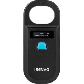 Pet Microchip Scanner Rechargeable RFID EMID Micro Chip Reader Scanner 134.2kHz 125kHz 15 Digits Pet Chip ID Scanner for Animal/Pets/Pigs/Dogs/Cats (190A)