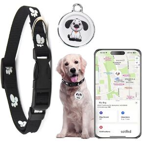 Dog Tracker-Android Airtag-GPS Tracker for Dogs-Pet Tracker for Dogs | Android and iOS Universal | No Charging Required | No Monthly Fee | Waterproof