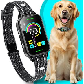 Dog Bark Collar, DINJOO Bark Collar for Large Medium Small Dogs,Smart Bark Collar,Rechargeable Anti Barking Training Collar with 8 Adjustable Sensitivity,Bark Shock Collar with Beep