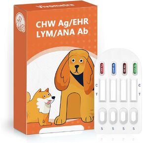 4-in-1 Dog Health Management Card 4-in-1 Canine Health Signal Analyze Common Canine Illnesses Quick and Easy at-Home Testing