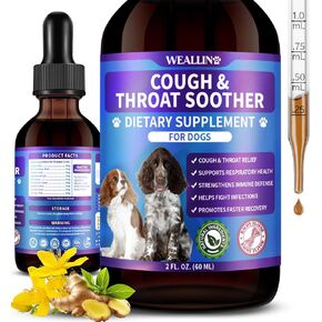 Dog Cough Treatment Support - Dog Cough Care Natural Solution for Cough Natural Supplement Herbal Drops Support for All Breeds - 60 ml/2 Fl Oz