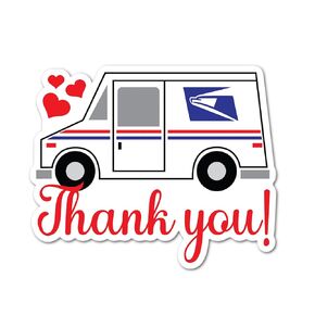 3" Gift for USPS Mail mailman lady truck mailbox postal service worker employee Laminated laptop tablet sticker on time delivery postage package delivery service worker kindle Love Gift for