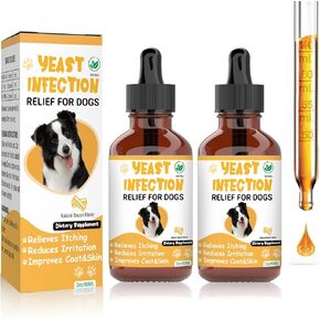 Natural Yeast Infection Treatment for Dogs,Supports Healthy Itch Relief,Inflammation Relief,Allergy Relief & More,Dog Ear Infection Treatment,Itch Relief for Dogs,Ear Infection Treatment for Dog