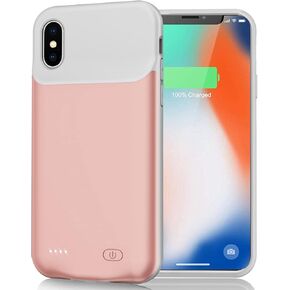 حافظة بطارية لهاتف iPhone X/XS، غطاء حماية نحيف محمول قابل لإعادة الشحن بقدرة 7000 مللي أمبير في الساعة، بنك طاقة لشحن X/XS (5.8 بوصة) شاحن ممتد (أسود)، (FYT-A68) in Kuwait