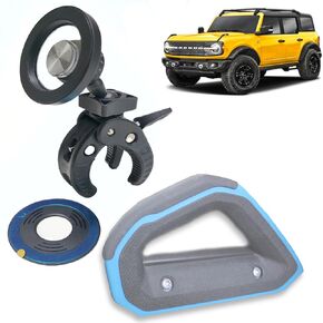 حامل الهاتف الخليوي المغناطيسي وحامل الهاتف متوافق مع Magsafe أو 15W شحن سريع Apple و Ford Bronco Center Console | 2021 2022 2023 2024 2025 Models الهاتف الذكي
