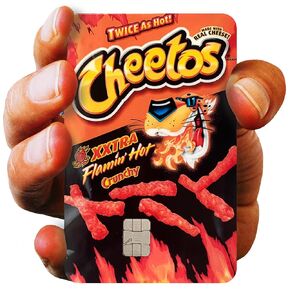 STiCKiEMART XXTRA Hot Cheetos Bag Card Skin cover for standard size chip w/Applicator Included