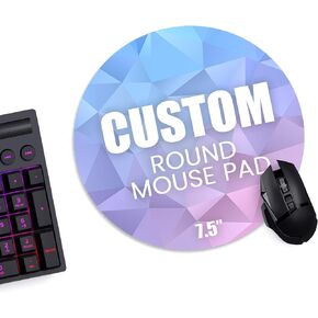 Custom Mouse Pad – Personalized Photo or Text | Square 8x9" Neoprene Desk Mat for Office, Work & Gaming