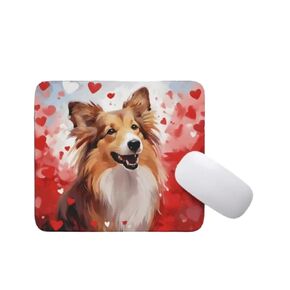 Miniature Schnauzer Mouse Pad Dog with Red Hearts Pattern Non-Slip Rubber Mouse Pad Puppy in Love Mouse Pad for Home Office Work Desk Computer Desktop Laptop for Dog Lovers