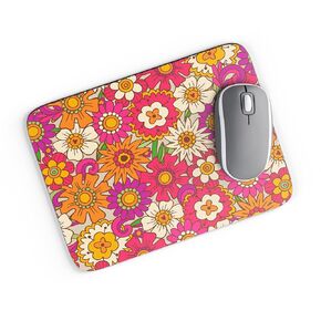 Mousepad Groovy Flowers Mouse Pad 70s Women Men Desk Accessories Hippie Daisies Pad Office Supplies Gift for Coworker Supplies Back to School MB263