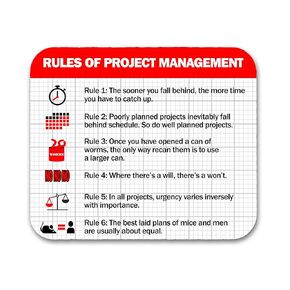 Project Management Rules Funny Computer Mouse Pad Neurons Not Included