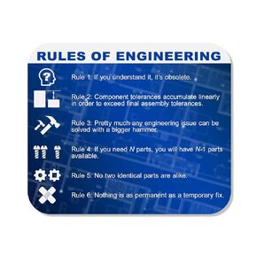 Rules of Engineering Funny Mouse Pad