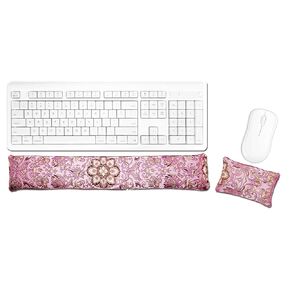 Keyboard & Mouse Wrist Rest Pad Set - Flax Seed Filled - Unscented - Pinkalicious