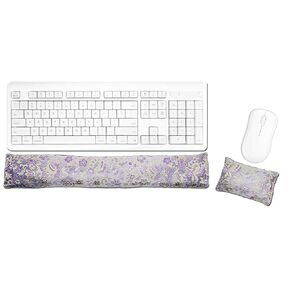 Keyboard & Mouse Wrist Rest Pad Set - Flax Seed Filled - Unscented - Lovely Lilac