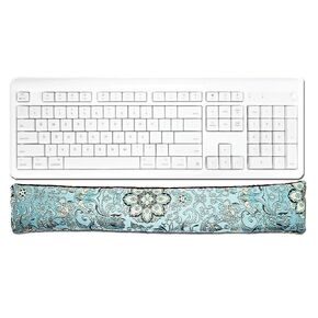 Keyboard Wrist Rest - Flax Seed Filled - Unscented - Blue Lagoon