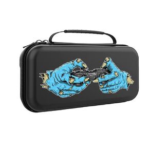 Zombie Player Switch Case For Nintendo Switch OLED/Switch Accessories, Carry Protective Bag, Sceleton Art Travel Game Console Cases, Controller Hard Shell Holder With 20 Cartridge Slots N10
