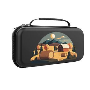 Great Wave Switch Case For Nintendo Switch OLED/Switch LITE/Switch Accessories, Ocean Carry Protective Bag, Travel Game Console Cases, Controller Hard Shell Holder With 20 Cartridge Slot J65