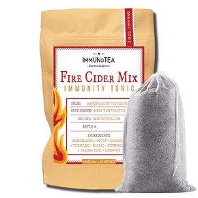 Organic Fire Cider Mix – Apple Cider Vinegar Infusion Blend with Ginger, Garlic, Horseradish & Cayenne – DIY Immune-Boosting Herbal Tonic - Makes 20oz+