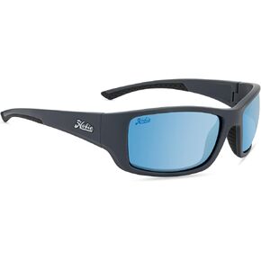 Hobie Men's Polarized Wrap sport Sunglasses, Large Fit, Full-Coverage, Everglades (Satin Black, Grey) in Saudi Arabia
