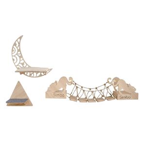 Customized Set of 3 Wooden Cat Shelves With Shelf Half Moon Bed Cat Bridge Cat Step, Cat Wall Shelves for Sleeping Playing Climbing, Mordern Cat Wall Furniture for Indoor Home