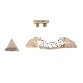 Customized Set Wooden Cat Wall Furniture With Cat Bridge Cat Steps Cat Bed, Cat Wall Shelves for Sleeping Playing Climbing, Wooden Wall-Mounted Cat Bridge Set Pets Cat Tree for Indoor Cats