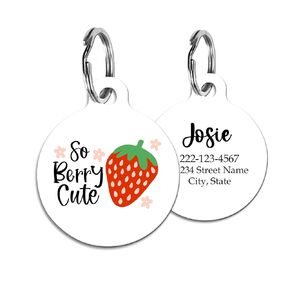 So Berry Cute Strawberry Pet ID Tag for Cats and Dogs