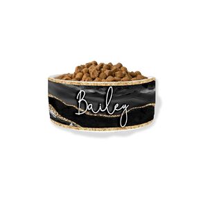 Agate Custom Dog Food Bowl Ceramic Pet Food Bowl With Name (Small)