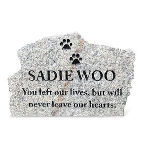 Natural Pet Memorial Stone Personalized (Extra Large)