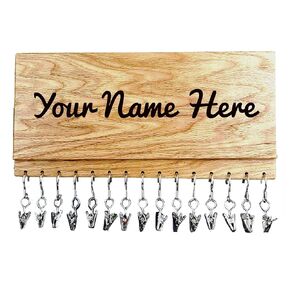 Kats Dog Swag Personalized Dog Bandana holder display rack custom laser engraved holds 15 Bandanas