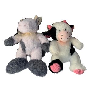 Weighted stuffed animal - Cow plush with 3 lbs, washable plush buddy, farm, barn, various colors